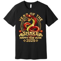 Year Of Snake 2025 Chinese New Year Happy Vietnamese Tet Premium T-Shirt