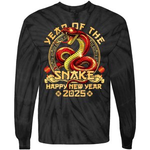 Year Of Snake 2025 Chinese New Year Happy Vietnamese Tet Tie-Dye Long Sleeve Shirt