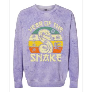 Year Of Snake 2025 Chinese New Year Snake Zodiac Colorblast Crewneck Sweatshirt