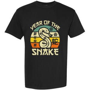 Year Of Snake 2025 Chinese New Year Snake Zodiac Garment-Dyed Heavyweight T-Shirt