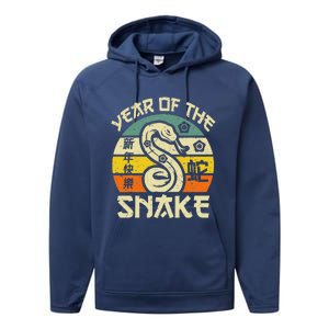 Year Of Snake 2025 Chinese New Year Snake Zodiac Performance Fleece Hoodie