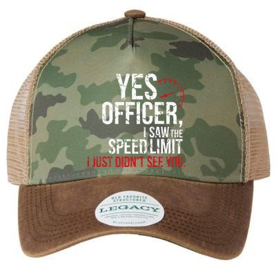 Yes Officer Speeding For Car Enthusiasts & Mechanics Legacy Tie Dye Trucker Hat