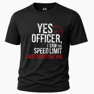 Yes Officer Speeding For Car Enthusiasts & Mechanics Performance Shirt