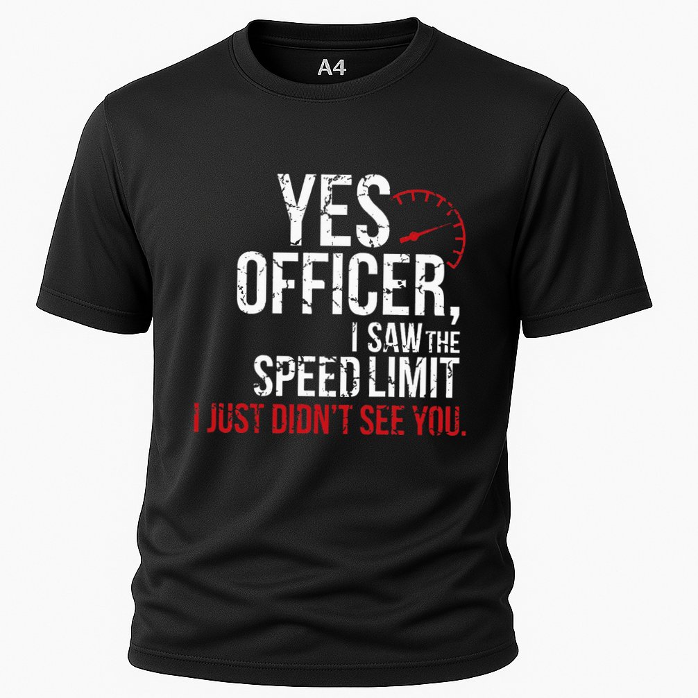 Yes Officer Speeding For Car Enthusiasts & Mechanics Performance Shirt