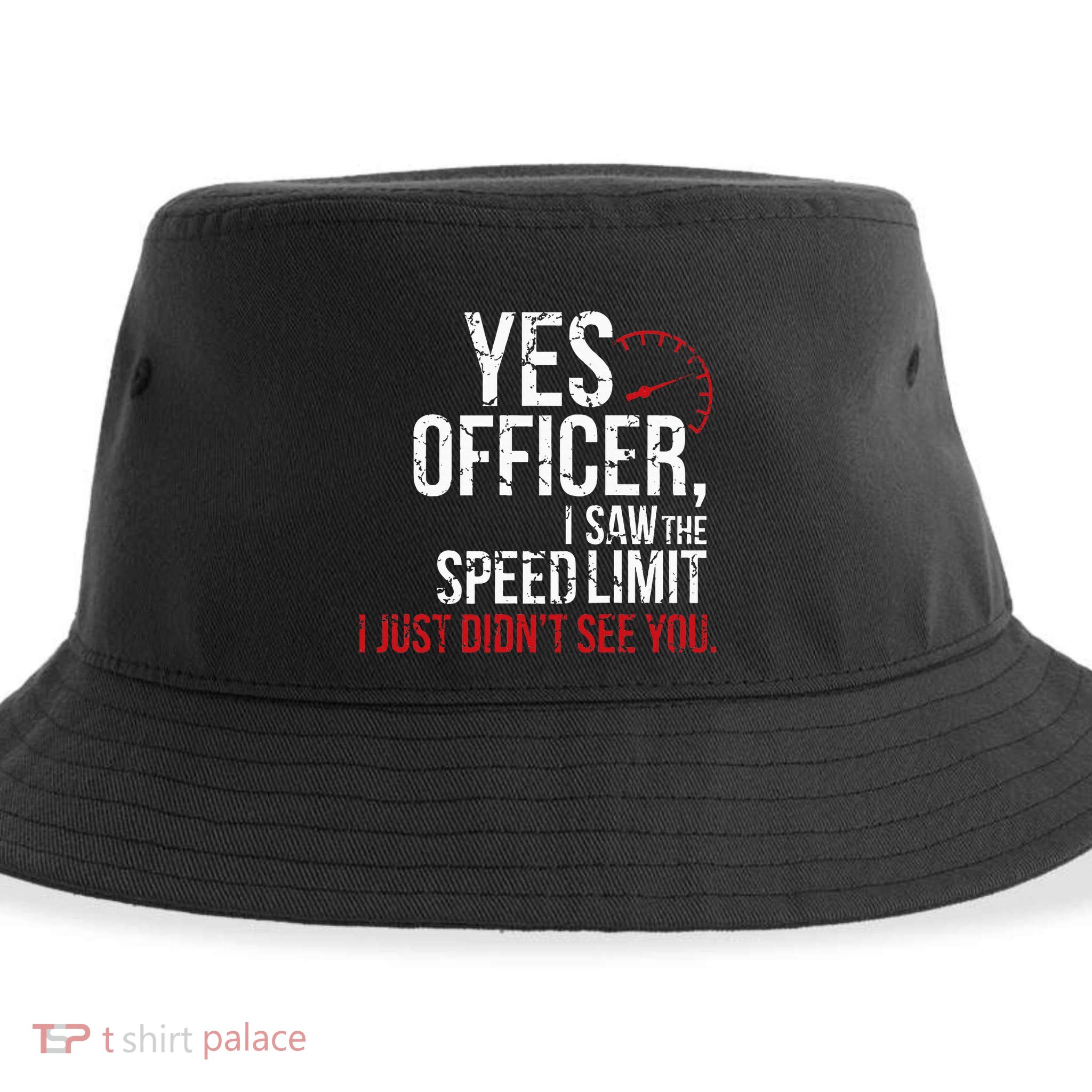Yes Officer Speeding For Car Enthusiasts & Mechanics Sustainable Bucket Hat