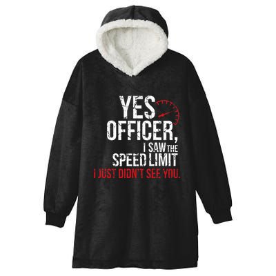 Yes Officer Speeding For Car Enthusiasts & Mechanics Hooded Wearable Blanket
