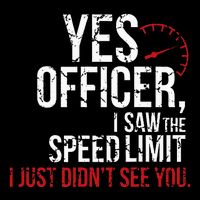 Yes Officer Speeding For Car Enthusiasts & Mechanics 16 in Basic Backpack