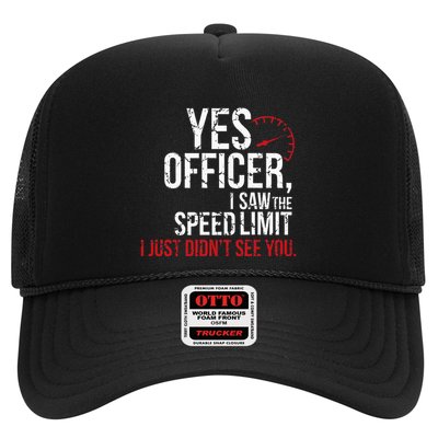 Yes Officer Speeding For Car Enthusiasts & Mechanics Trucker Hat