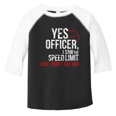 Yes Officer Speeding For Car Enthusiasts & Mechanics Toddler Fine Jersey T-Shirt