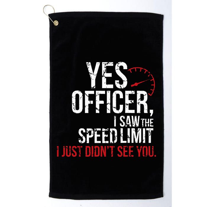Yes Officer Speeding For Car Enthusiasts & Mechanics Golf Towel