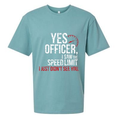 Yes Officer Speeding For Car Enthusiasts & Mechanics Sueded Cloud Jersey T-Shirt