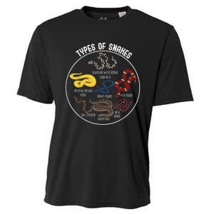 Ypes Of Snakes Educational Serpent 7 Different Snake Cooling Performance Crew T-Shirt