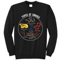 Ypes Of Snakes Educational Serpent 7 Different Snake Sweatshirt