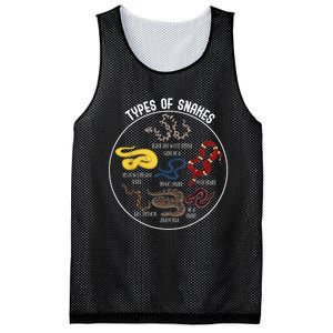 Ypes Of Snakes Educational Serpent 7 Different Snake Mesh Reversible Basketball Jersey Tank