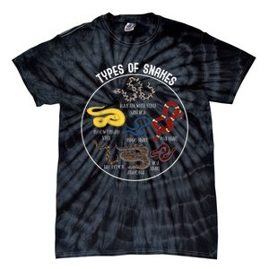 Ypes Of Snakes Educational Serpent 7 Different Snake Tie-Dye T-Shirt