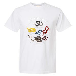 Ypes Of Snakes Educational Serpent 7 Different Snake Garment-Dyed Heavyweight T-Shirt