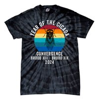 Year Of The Cicada Convergence Brood Xiii Brood Xix 2024 Tie-Dye T-Shirt