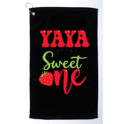 Yaya Of The Sweet One Strawberry Summer First Birthday Platinum Collection Golf Towel