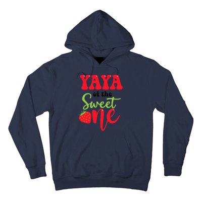 Yaya Of The Sweet One Strawberry Summer First Birthday Hoodie