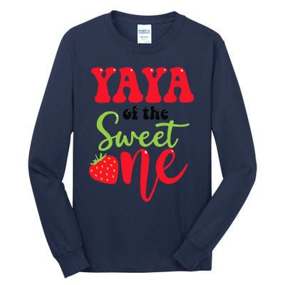 Yaya Of The Sweet One Strawberry Summer First Birthday Tall Long Sleeve T-Shirt