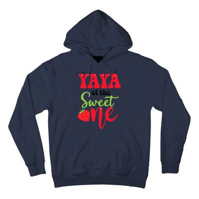 Yaya Of The Sweet One Strawberry Summer First Birthday Tall Hoodie