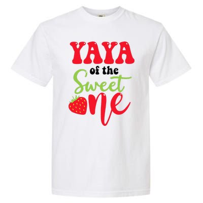 Yaya Of The Sweet One Strawberry Summer First Birthday Garment-Dyed Heavyweight T-Shirt