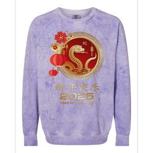 Year Of The Snake 2025 Lunar New Year Colorblast Crewneck Sweatshirt