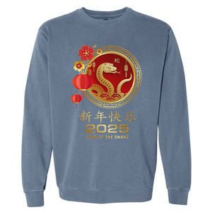 Year Of The Snake 2025 Lunar New Year Garment-Dyed Sweatshirt