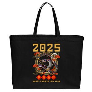 Year Of The Snake 2025 Zodiac Happy Chinese New Year 2025 Cotton Canvas Jumbo Tote