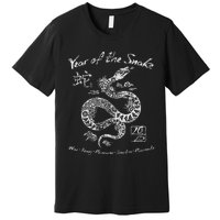 Year Of The Snake Traits Chinese Zodiac Lunar New Year 2025 Premium T-Shirt