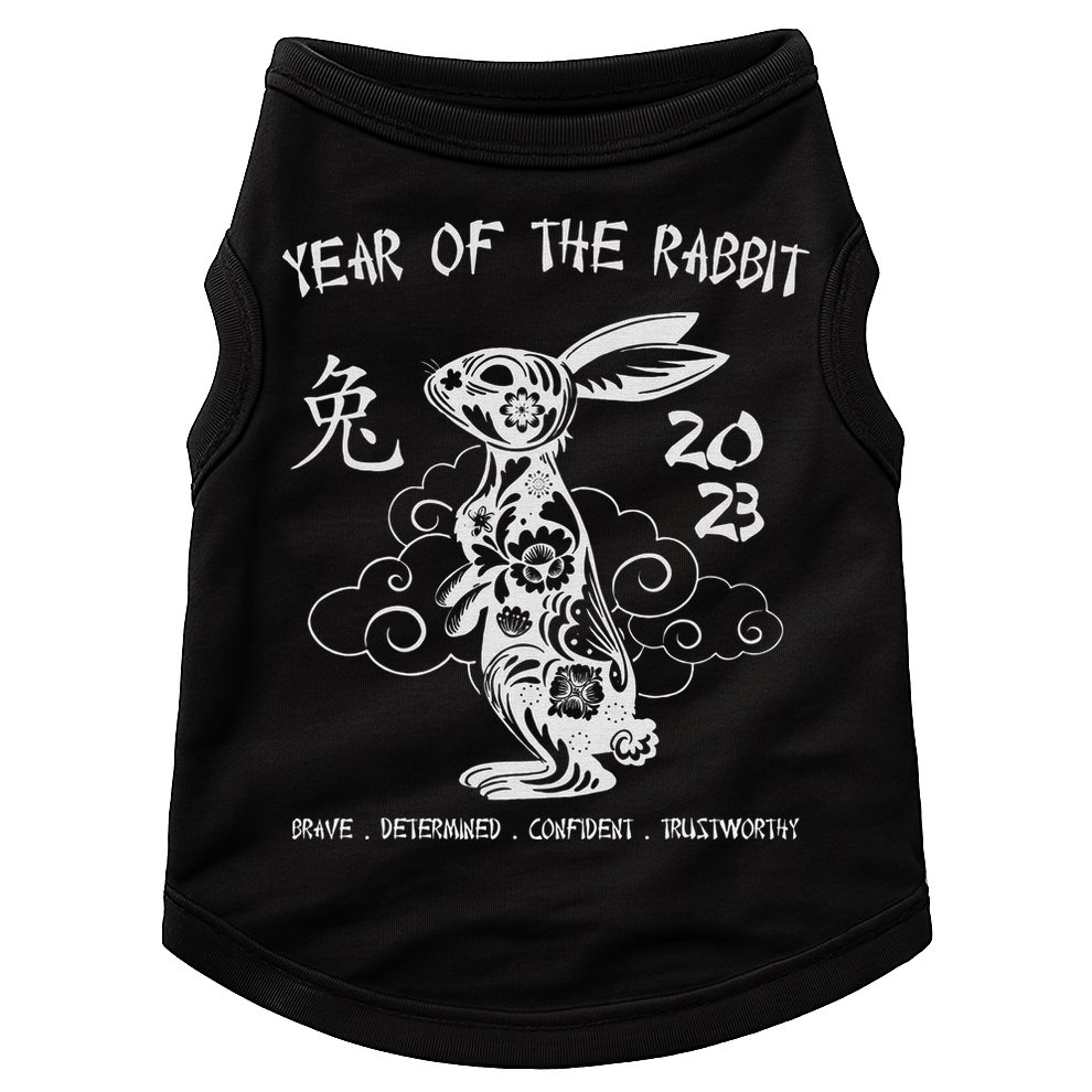 Year Of The Rabbit Chinese Zodiac Chinese New Year Doggie Tank