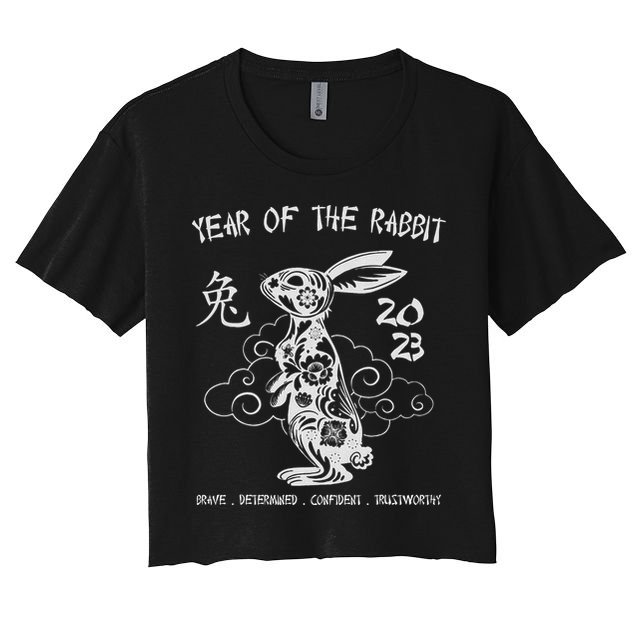 Year Of The Rabbit Chinese Zodiac Chinese New Year Women's Crop Top Tee