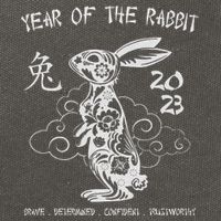 Year Of The Rabbit Chinese Zodiac Chinese New Year Cotton Canvas Backpack
