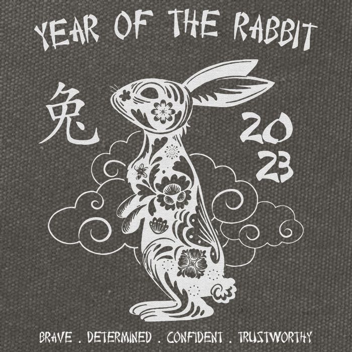 Year Of The Rabbit Chinese Zodiac Chinese New Year Cotton Canvas Backpack