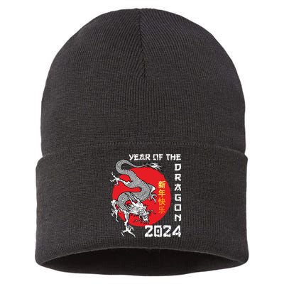 Year Of The Dragon 2024 Lunar New Year Chinese New Year 2024 Sustainable Knit Beanie