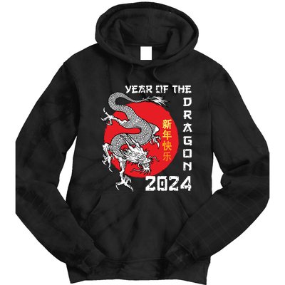 Year Of The Dragon 2024 Lunar New Year Chinese New Year 2024 Tie Dye Hoodie