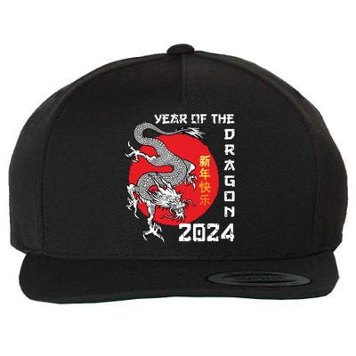 Year Of The Dragon 2024 Lunar New Year Chinese New Year 2024 Wool Snapback Cap