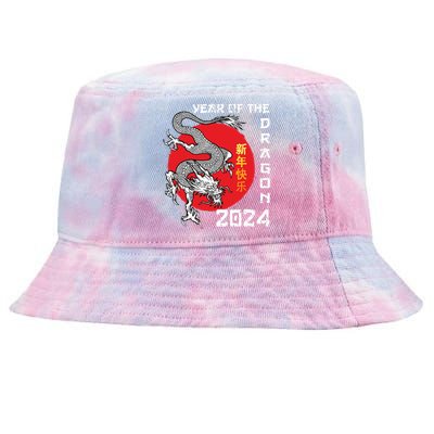 Year Of The Dragon 2024 Lunar New Year Chinese New Year 2024 Tie-Dyed Bucket Hat