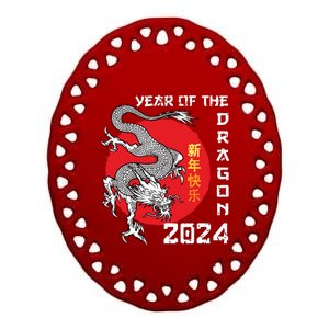 Year Of The Dragon 2024 Lunar New Year Chinese New Year 2024 Ceramic Oval Ornament