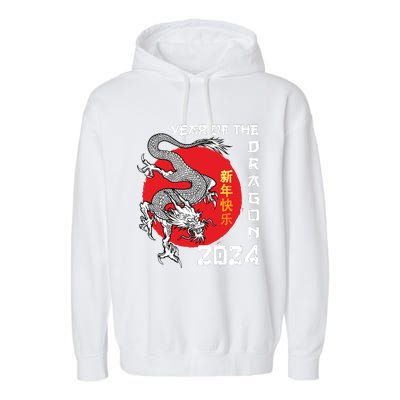 Year Of The Dragon 2024 Lunar New Year Chinese New Year 2024 Garment-Dyed Fleece Hoodie