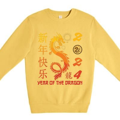 Year Of The Dragon 2024 Zodiac Chinese New Year 2024 Premium Crewneck Sweatshirt