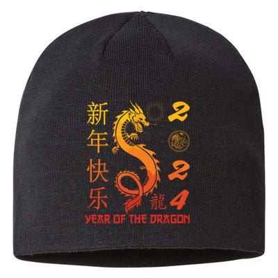 Year Of The Dragon 2024 Zodiac Chinese New Year 2024 Sustainable Beanie