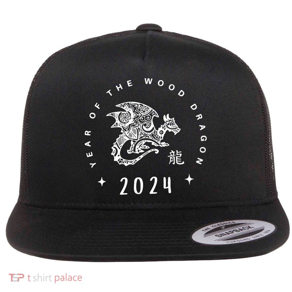 Year Of The Dragon 2024 Zodiac Chinese New Year 2024 Flatbill Hat