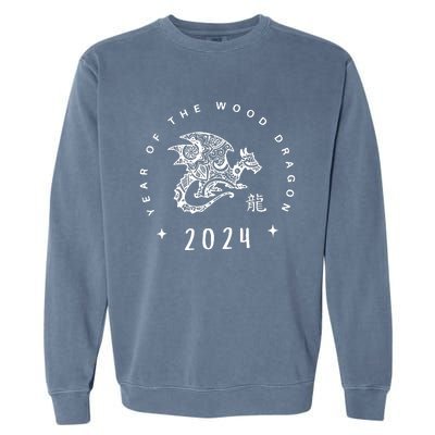 Year Of The Dragon 2024 Zodiac Chinese New Year 2024 Garment-Dyed Sweatshirt