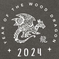 Year Of The Dragon 2024 Zodiac Chinese New Year 2024 Cotton Canvas Backpack