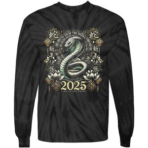 Year Of The Snake 2025 Chinese New Year Tie-Dye Long Sleeve Shirt