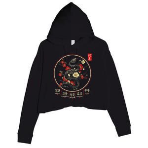 Year Of The Snake 2025 Chinese New Year Crop Fleece Hoodie