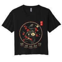 Year Of The Snake 2025 Chinese New Year Women's Crop Top Tee