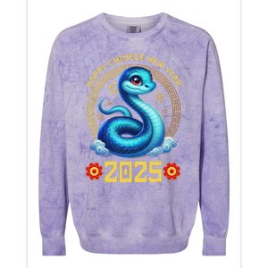 Year Of The Snake Zodiac Sign Colorblast Crewneck Sweatshirt