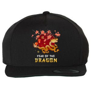 Year Of The Dragon 2024 Lunar New Year Chinese New Year 2024  Wool Snapback Cap